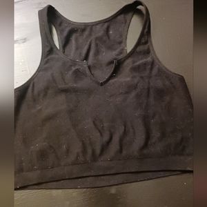 Black small crop top